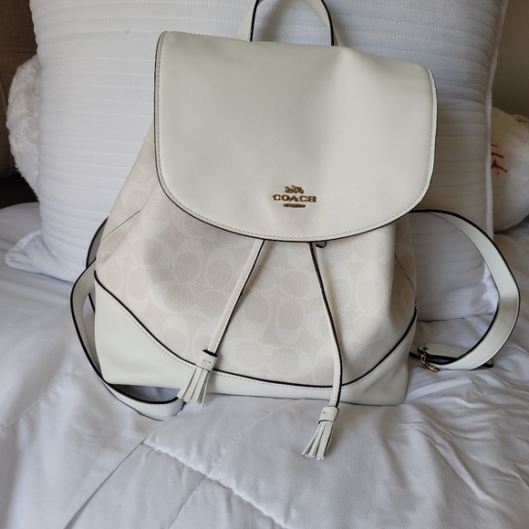 Coach Bags Coach Elle Backpack In Winter White Poshmark